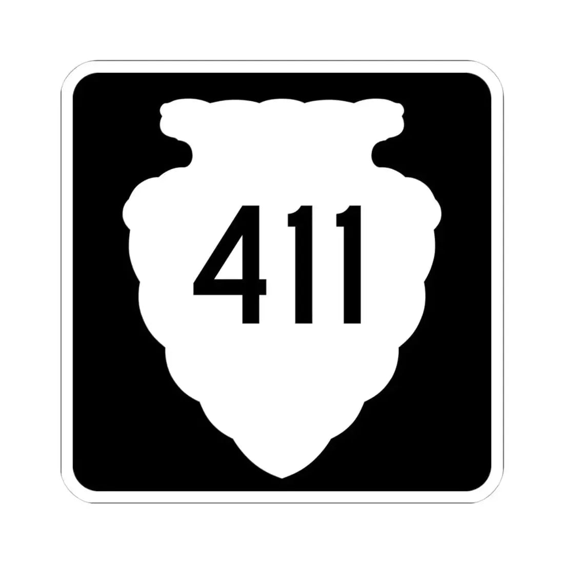 MT-sec-411 (Montana) (Road Sign) STICKER Vinyl Kiss-Cut Decal 4 Inch White - The Sticker Space