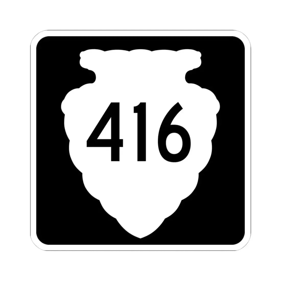 MT-sec-416 (Montana) (Road Sign) STICKER Vinyl Kiss-Cut Decal 4 Inch White - The Sticker Space