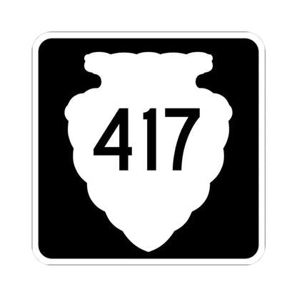 MT-sec-417 (Montana) (Road Sign) STICKER Vinyl Kiss-Cut Decal 3 Inch White - The Sticker Space