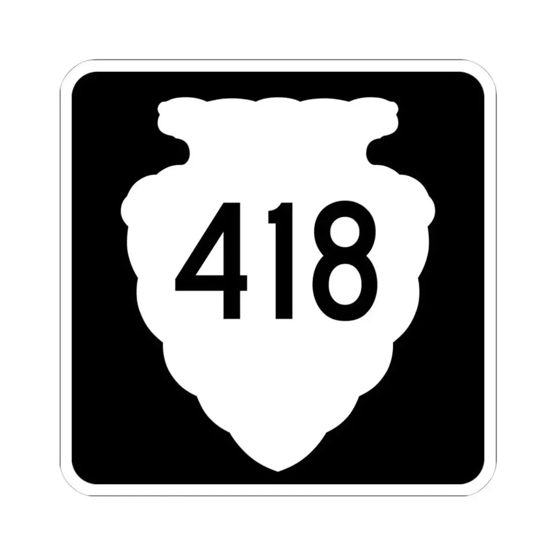 MT-sec-418 (Montana) (Road Sign) STICKER Vinyl Kiss-Cut Decal 4 Inch White - The Sticker Space
