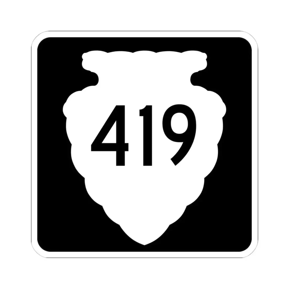 MT-sec-419 (Montana) (Road Sign) STICKER Vinyl Kiss-Cut Decal 4 Inch White - The Sticker Space