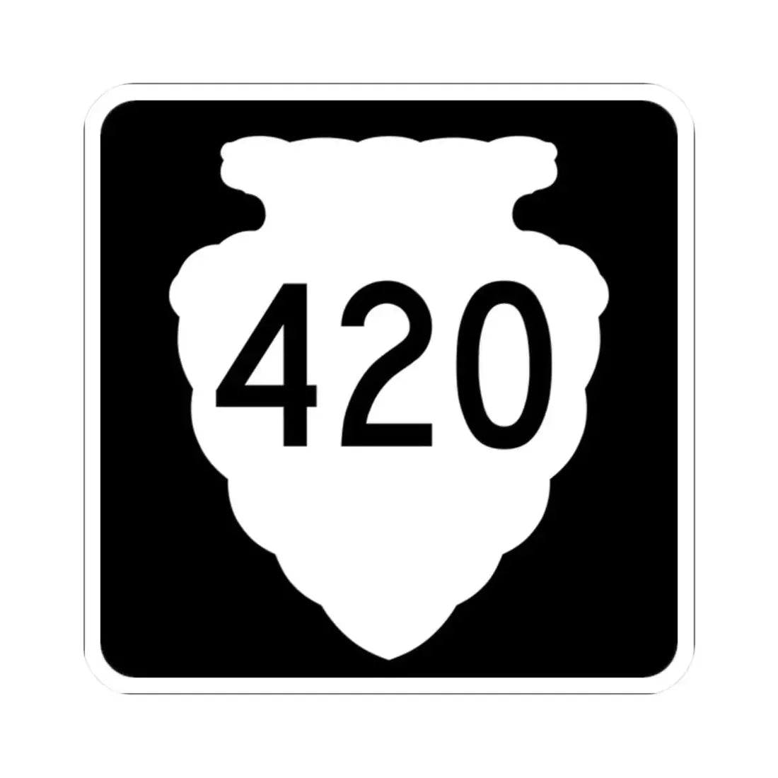 MT-sec-420 (Montana) (Road Sign) STICKER Vinyl Kiss-Cut Decal 2 Inch White - The Sticker Space