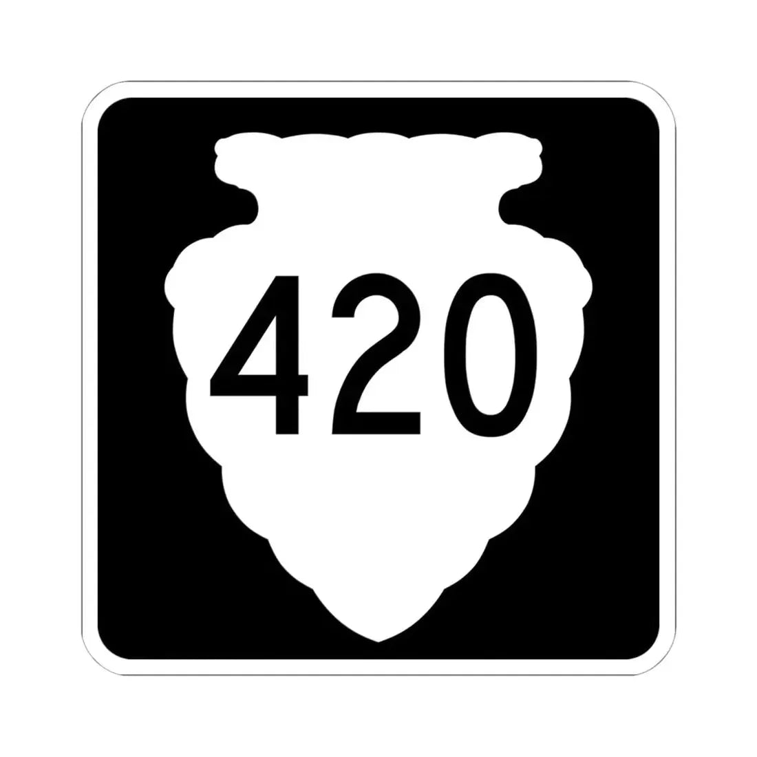 MT-sec-420 (Montana) (Road Sign) STICKER Vinyl Kiss-Cut Decal 6 Inch White - The Sticker Space