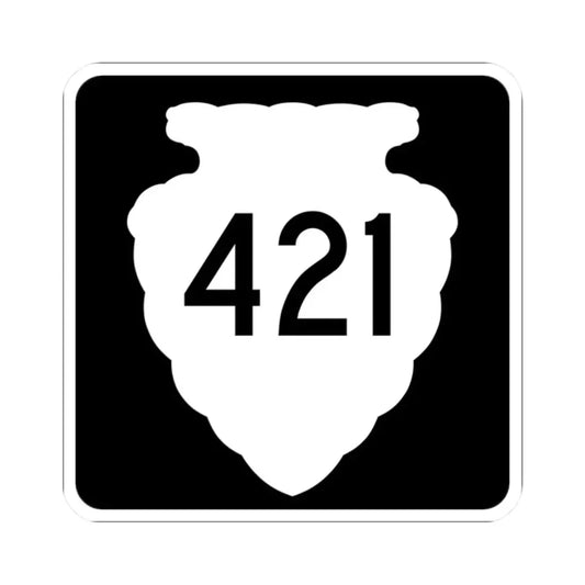 MT-sec-421 (Montana) (Road Sign) STICKER Vinyl Kiss-Cut Decal 2 Inch White - The Sticker Space