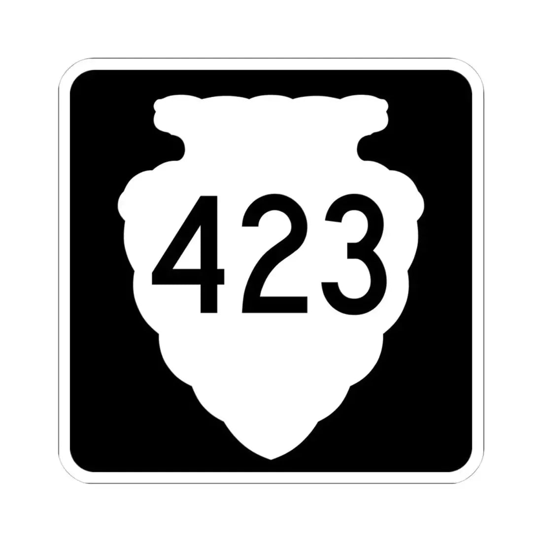 MT-sec-423 (Montana) (Road Sign) STICKER Vinyl Kiss-Cut Decal 4 Inch White - The Sticker Space