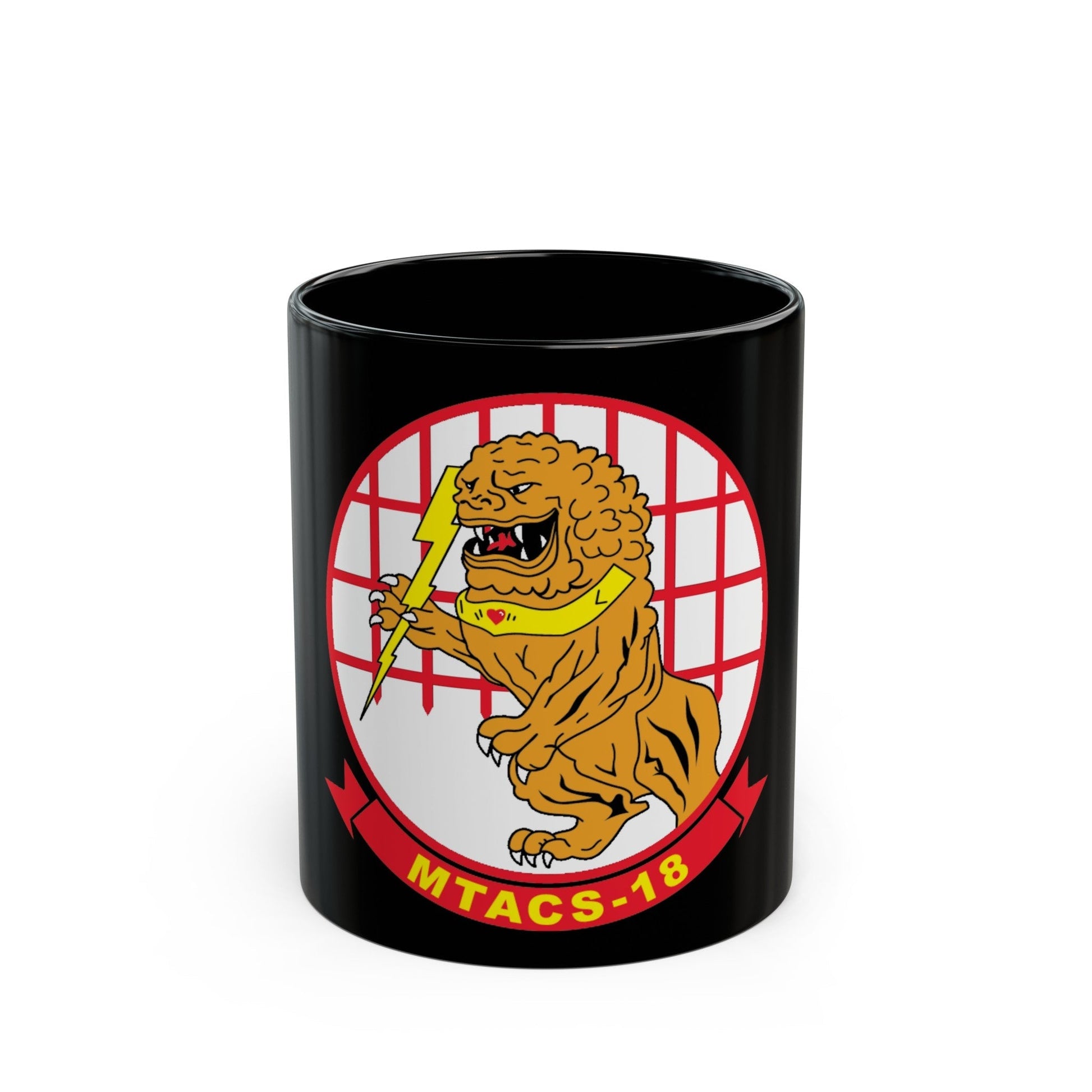 MTACS 18 (USMC) Black Coffee Mug-11oz-The Sticker Space