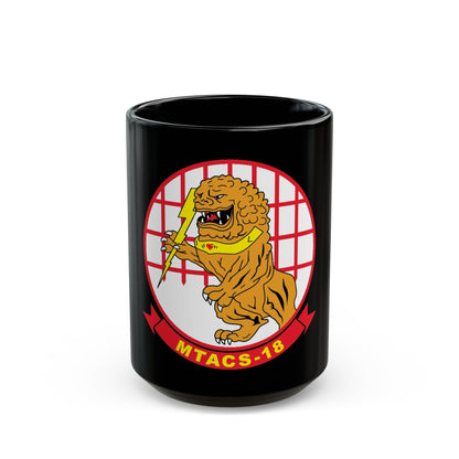 MTACS 18 (USMC) Black Coffee Mug-15oz-The Sticker Space