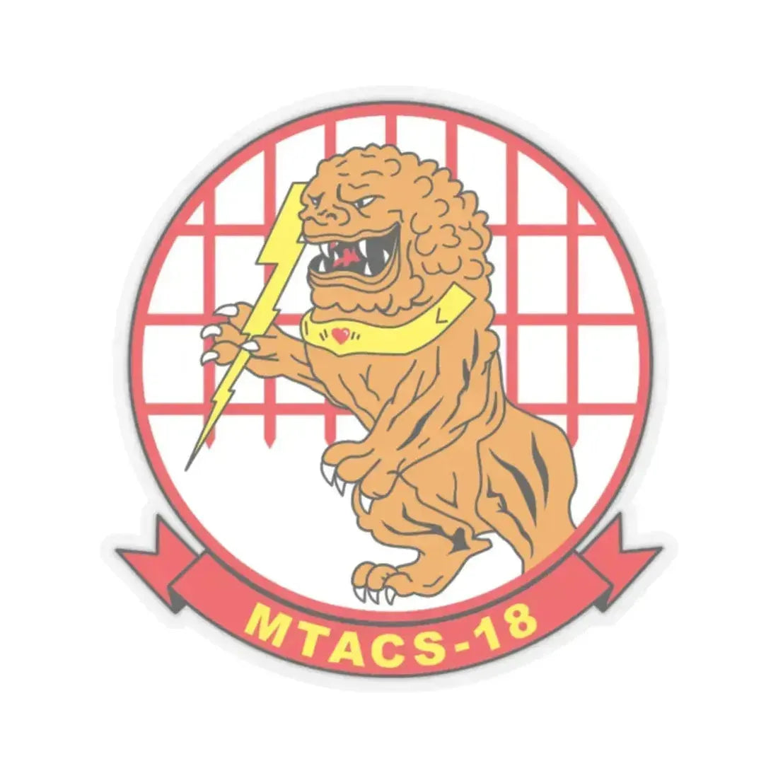 MTACS 18 (USMC) STICKER Vinyl Kiss-Cut Decal 2 Inch Transparent - The Sticker Space