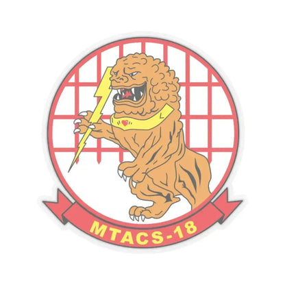 MTACS 18 (USMC) STICKER Vinyl Kiss-Cut Decal 4 Inch Transparent - The Sticker Space