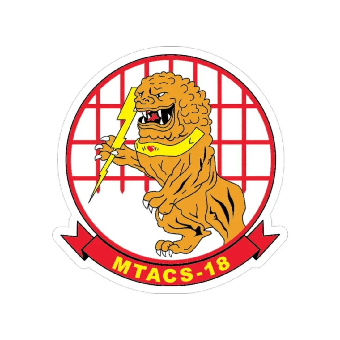 MTACS 18 (USMC) Transparent STICKER Die-Cut Vinyl Decal 2 Inch - The Sticker Space