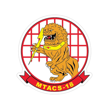 MTACS 18 (USMC) Transparent STICKER Die-Cut Vinyl Decal 4 Inch - The Sticker Space