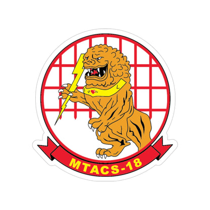 MTACS 18 (USMC) Transparent STICKER Die-Cut Vinyl Decal-4 Inch-The Sticker Space