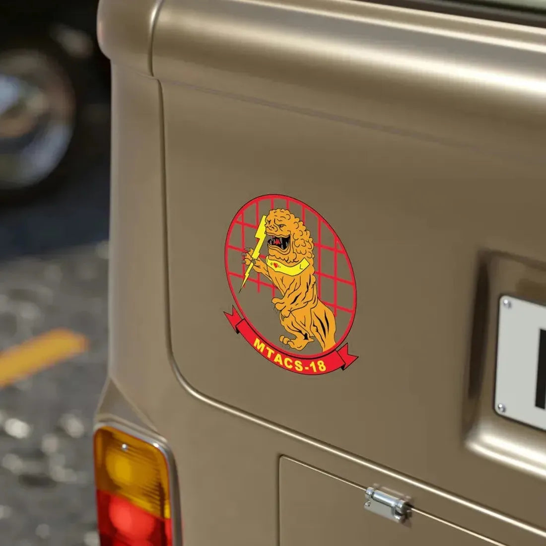 MTACS 18 (USMC) Transparent STICKER Die-Cut Vinyl Decal - The Sticker Space