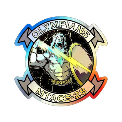MTACS 28 Olympians (USMC) Holographic STICKER Die-Cut Vinyl Decal 5 Inch Holographic - The Sticker Space