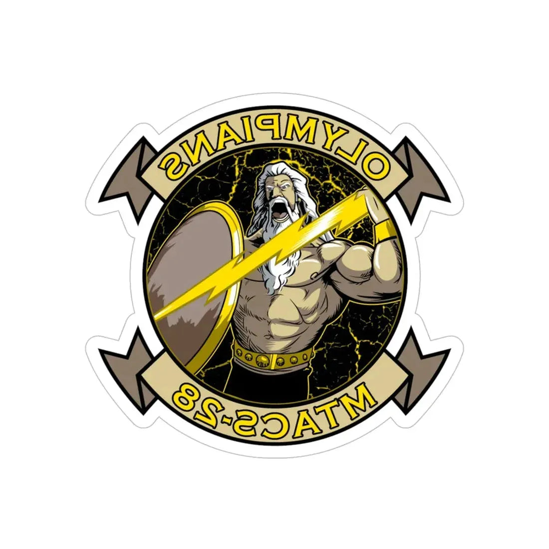 MTACS 28 Olympians (USMC) REVERSE PRINT Transparent Die-Cut STICKER - The Sticker Space