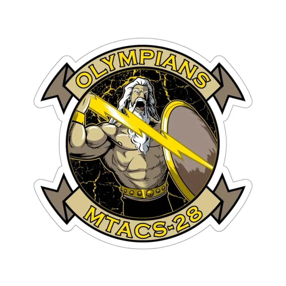 MTACS 28 Olympians (USMC) STICKER Vinyl Die-Cut Decal 3 Inch - The Sticker Space
