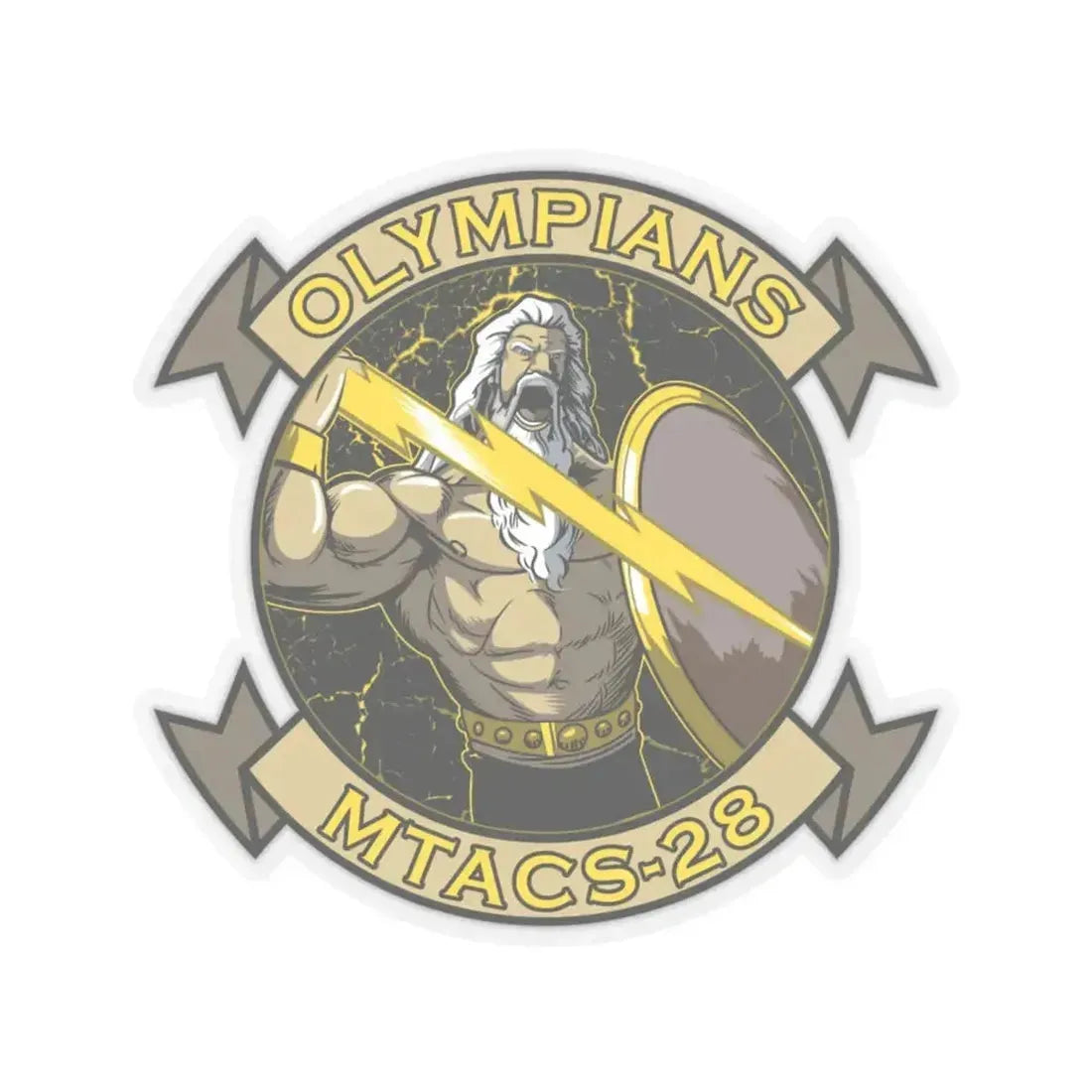 MTACS 28 Olympians (USMC) STICKER Vinyl Kiss-Cut Decal 6 Inch Transparent - The Sticker Space