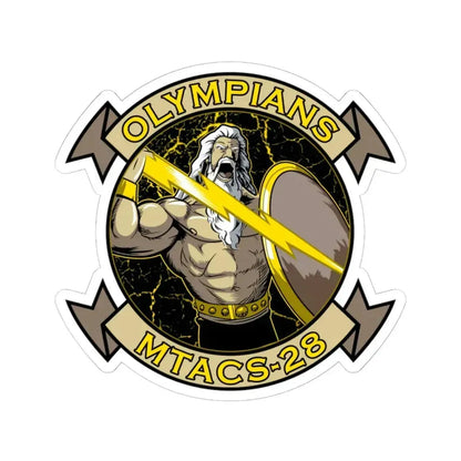 MTACS 28 Olympians (USMC) STICKER Vinyl Kiss-Cut Decal 6 Inch White - The Sticker Space