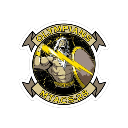 MTACS 28 Olympians (USMC) Transparent STICKER Die-Cut Vinyl Decal 3 Inch - The Sticker Space