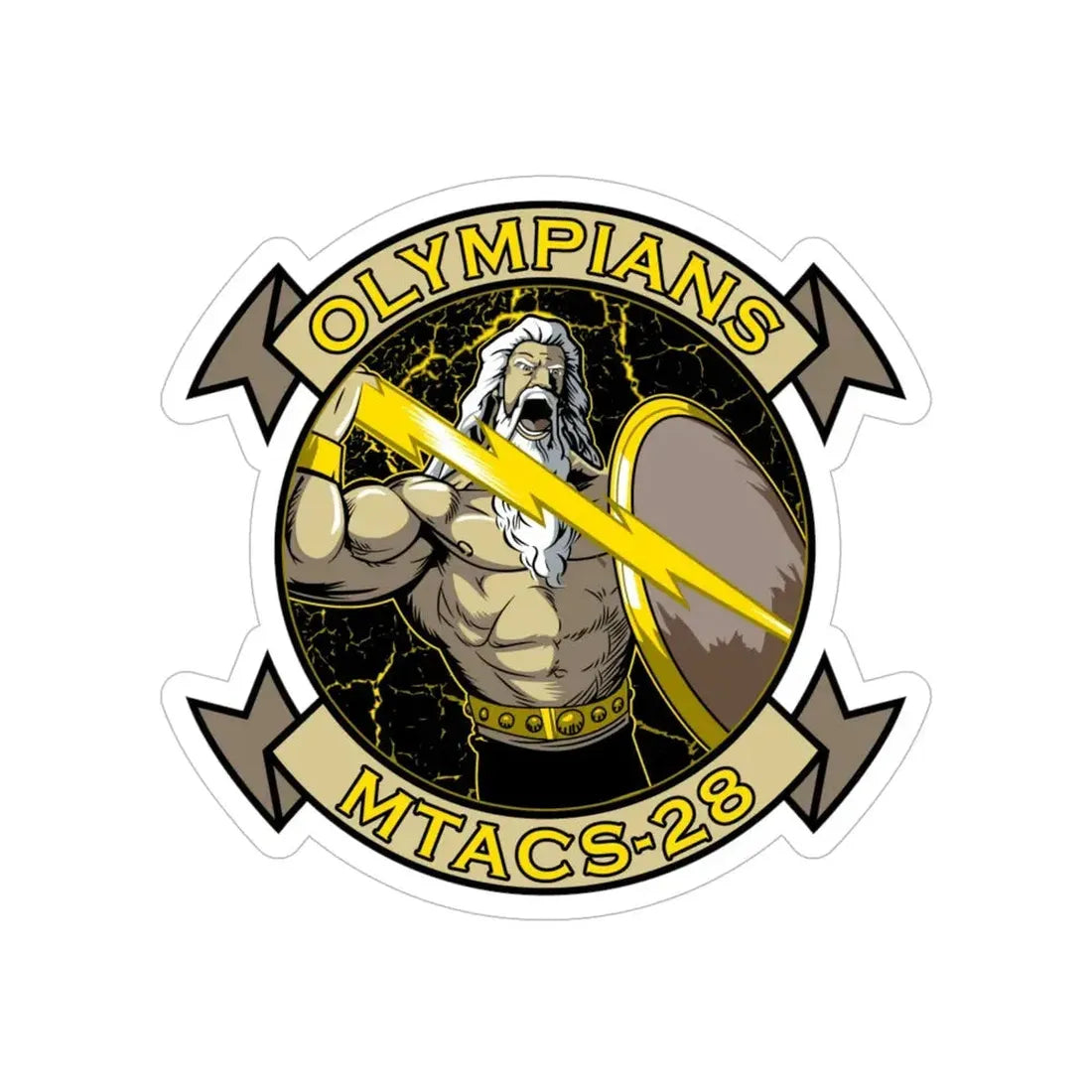 MTACS 28 Olympians (USMC) Transparent STICKER Die-Cut Vinyl Decal 6 Inch - The Sticker Space
