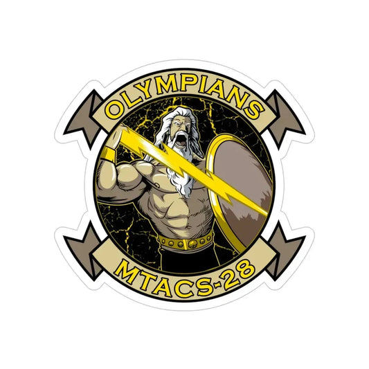 MTACS 28 Olympians (USMC) Transparent STICKER Die-Cut Vinyl Decal 6 Inch - The Sticker Space
