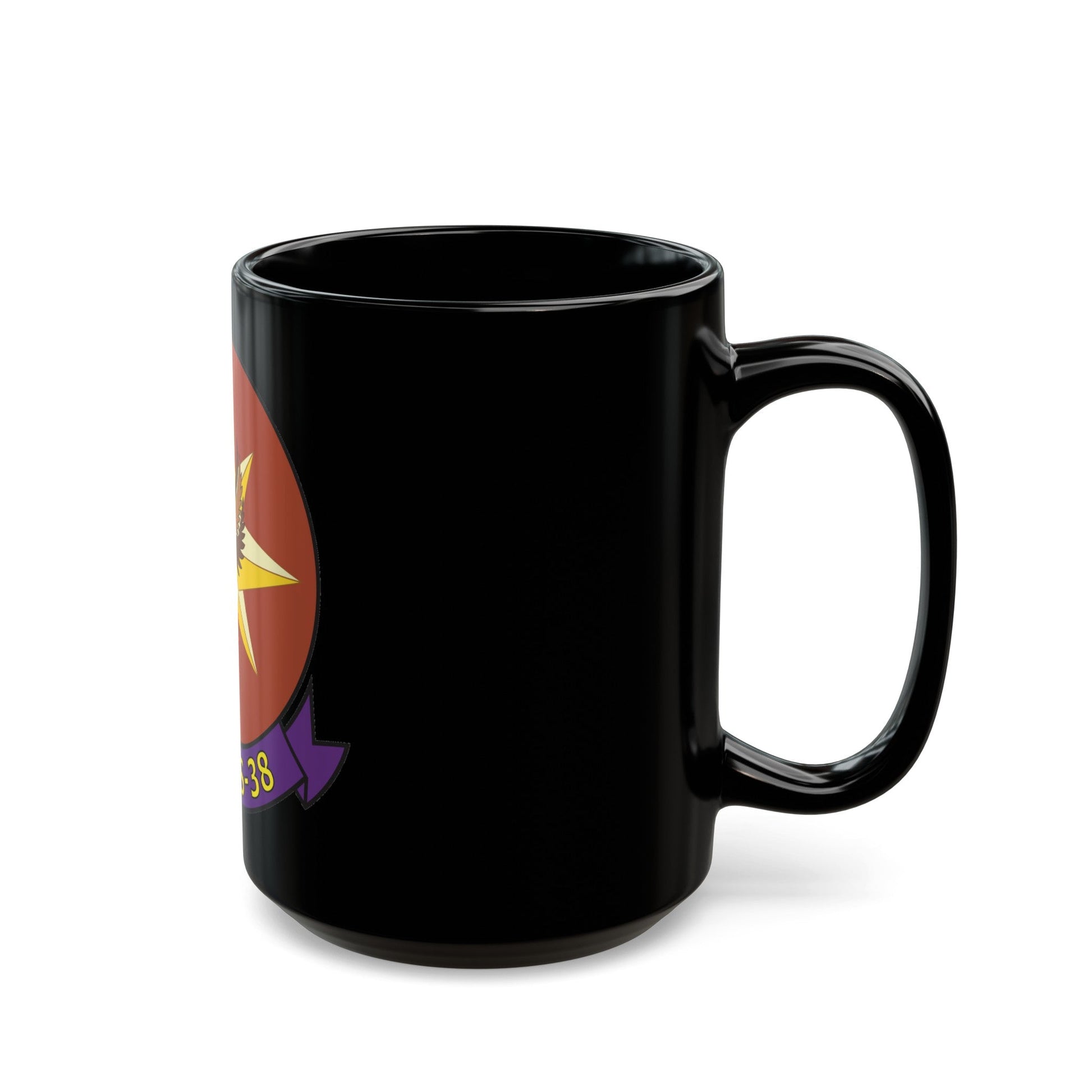 MTACS 38 Fire Chickens (USMC) Black Coffee Mug-The Sticker Space