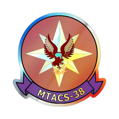 MTACS 38 Fire Chickens (USMC) Holographic STICKER Die-Cut Vinyl Decal - The Sticker Space