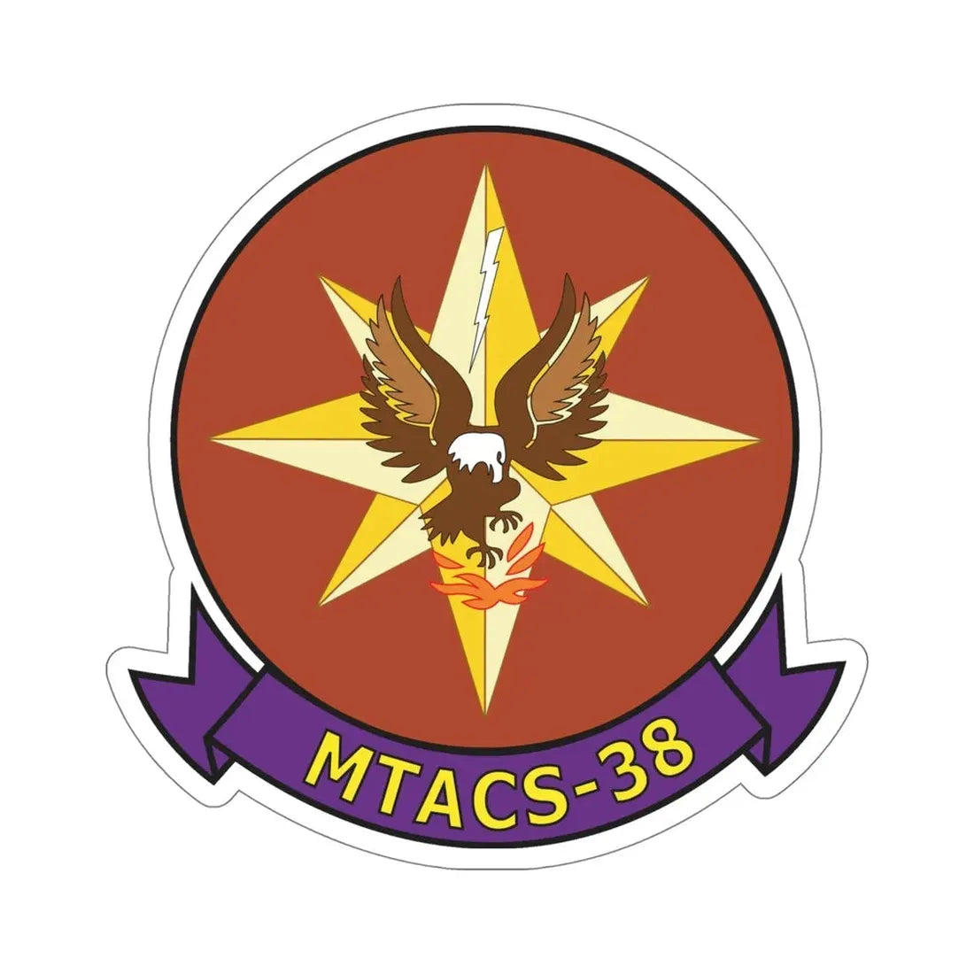 MTACS 38 Fire Chickens (USMC) STICKER Vinyl Die-Cut Decal - The Sticker Space