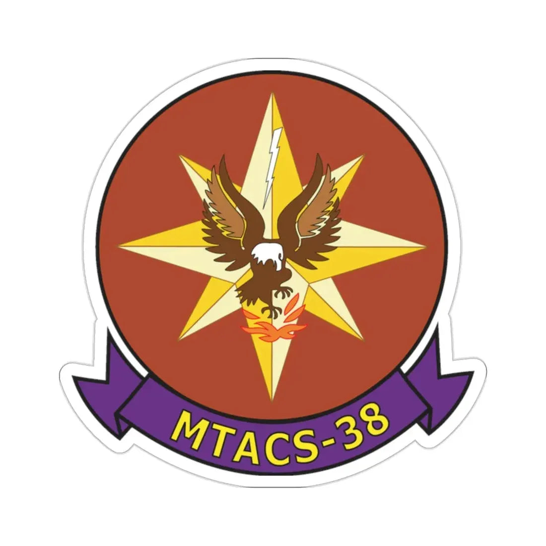 MTACS 38 Fire Chickens (USMC) STICKER Vinyl Die-Cut Decal - The Sticker Space