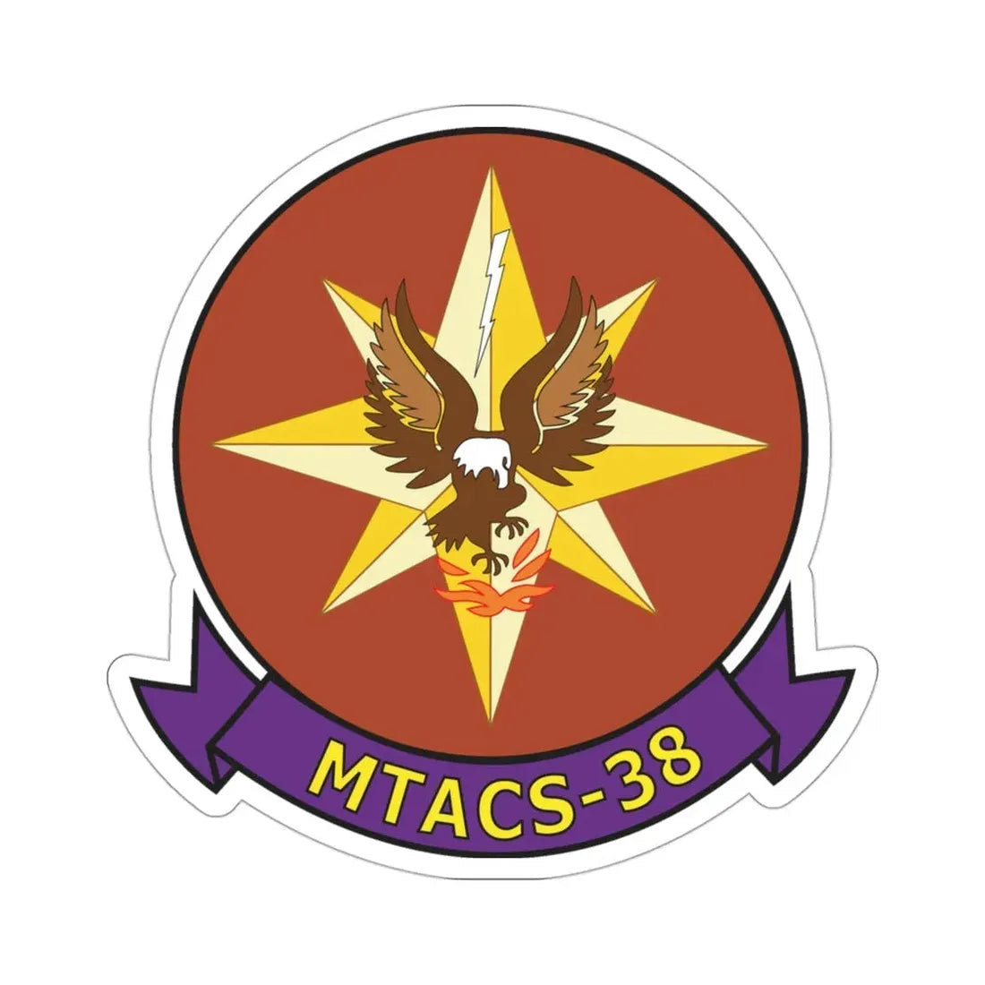 MTACS 38 Fire Chickens (USMC) STICKER Vinyl Die-Cut Decal - The Sticker Space