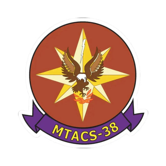 MTACS 38 Fire Chickens (USMC) STICKER Vinyl Kiss-Cut Decal 2 Inch White - The Sticker Space