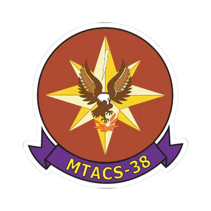 MTACS 38 Fire Chickens (USMC) STICKER Vinyl Kiss-Cut Decal 3 Inch White - The Sticker Space