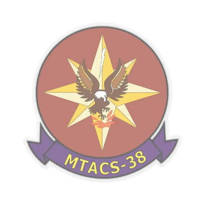MTACS 38 Fire Chickens (USMC) STICKER Vinyl Kiss-Cut Decal 4 Inch Transparent - The Sticker Space