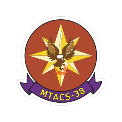 MTACS 38 Fire Chickens (USMC) Transparent STICKER Die-Cut Vinyl Decal 2 Inch - The Sticker Space