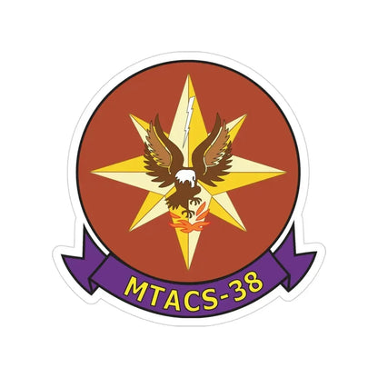 MTACS 38 Fire Chickens (USMC) Transparent STICKER Die-Cut Vinyl Decal 4 Inch - The Sticker Space