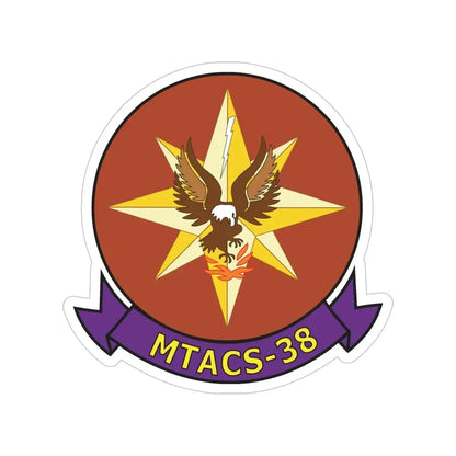 MTACS 38 Fire Chickens (USMC) Transparent STICKER Die-Cut Vinyl Decal 6 Inch - The Sticker Space