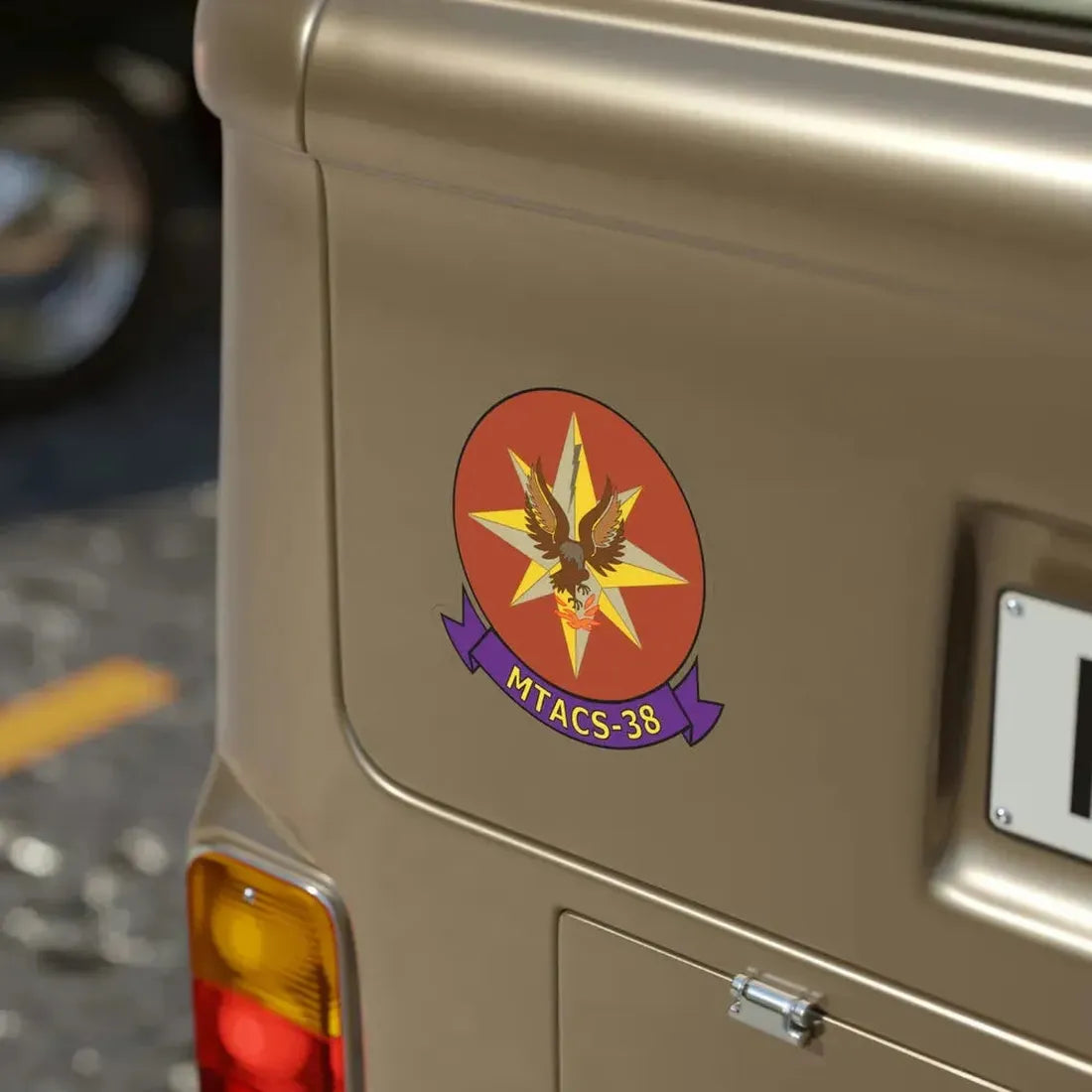 MTACS 38 Fire Chickens (USMC) Transparent STICKER Die-Cut Vinyl Decal - The Sticker Space