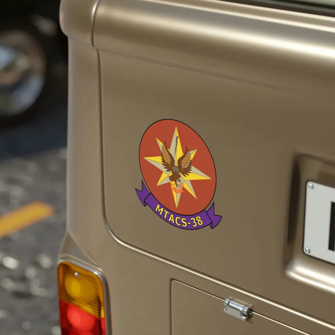 MTACS 38 Fire Chickens (USMC) Transparent STICKER Die-Cut Vinyl Decal - The Sticker Space