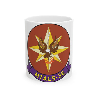 MTACS 38 Fire Chickens (USMC) White Coffee Mug-11oz-The Sticker Space