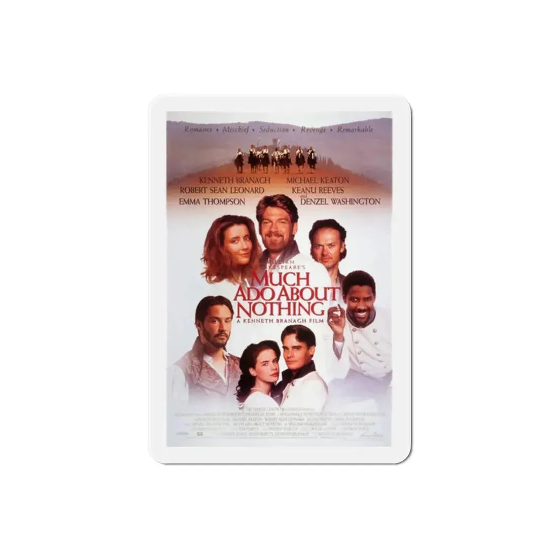Much Ado About Nothing 1993 Movie Poster Refrigerator Magnet 2 Inch - The Sticker Space