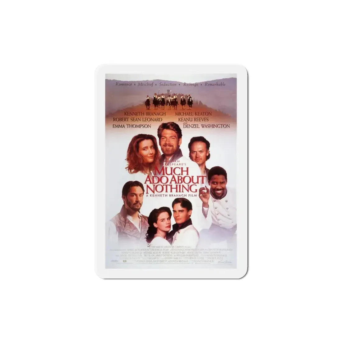 Much Ado About Nothing 1993 Movie Poster Refrigerator Magnet 3 Inch - The Sticker Space