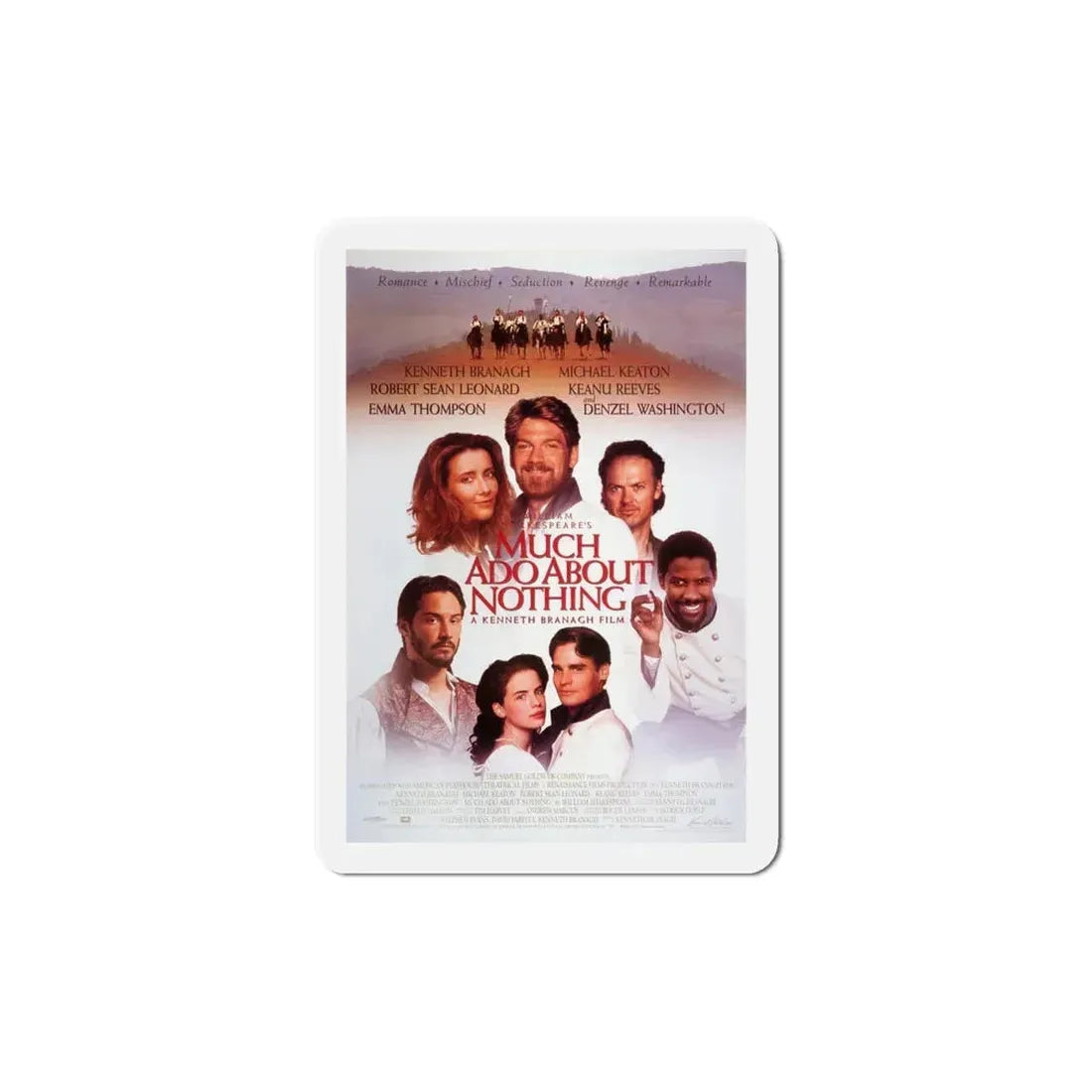 Much Ado About Nothing 1993 Movie Poster Refrigerator Magnet 6 Inch - The Sticker Space