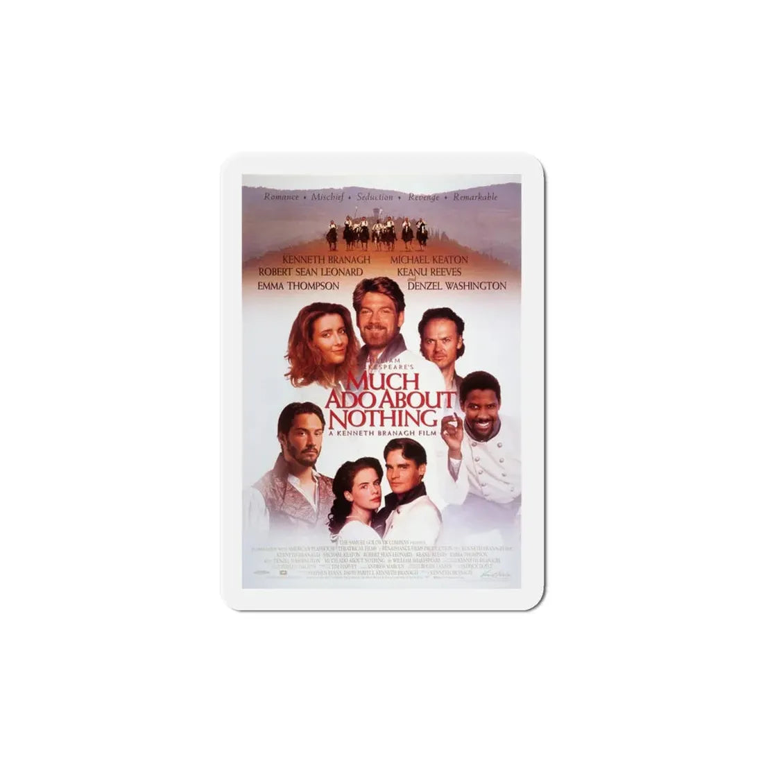 Much Ado About Nothing 1993 Movie Poster Refrigerator Magnet - The Sticker Space