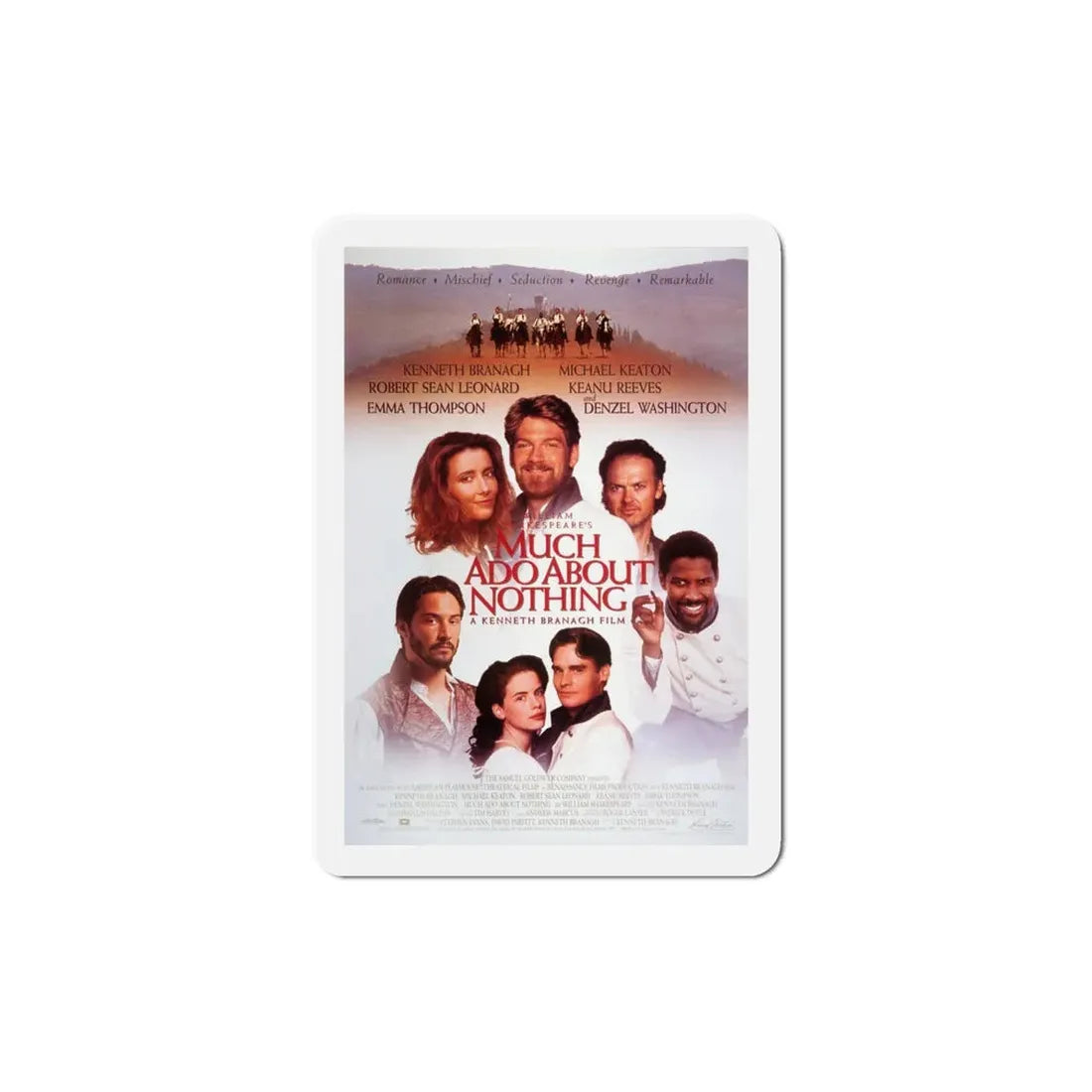 Much Ado About Nothing 1993 Movie Poster Refrigerator Magnet - The Sticker Space