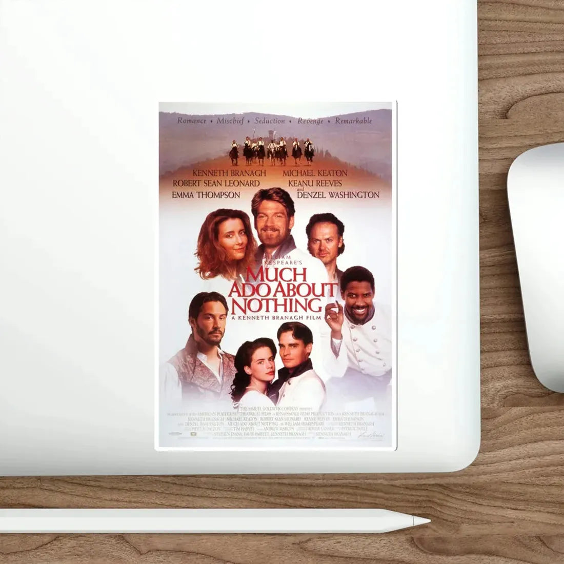 Much Ado About Nothing 1993 Movie Poster STICKER Vinyl Die-Cut Decal - The Sticker Space