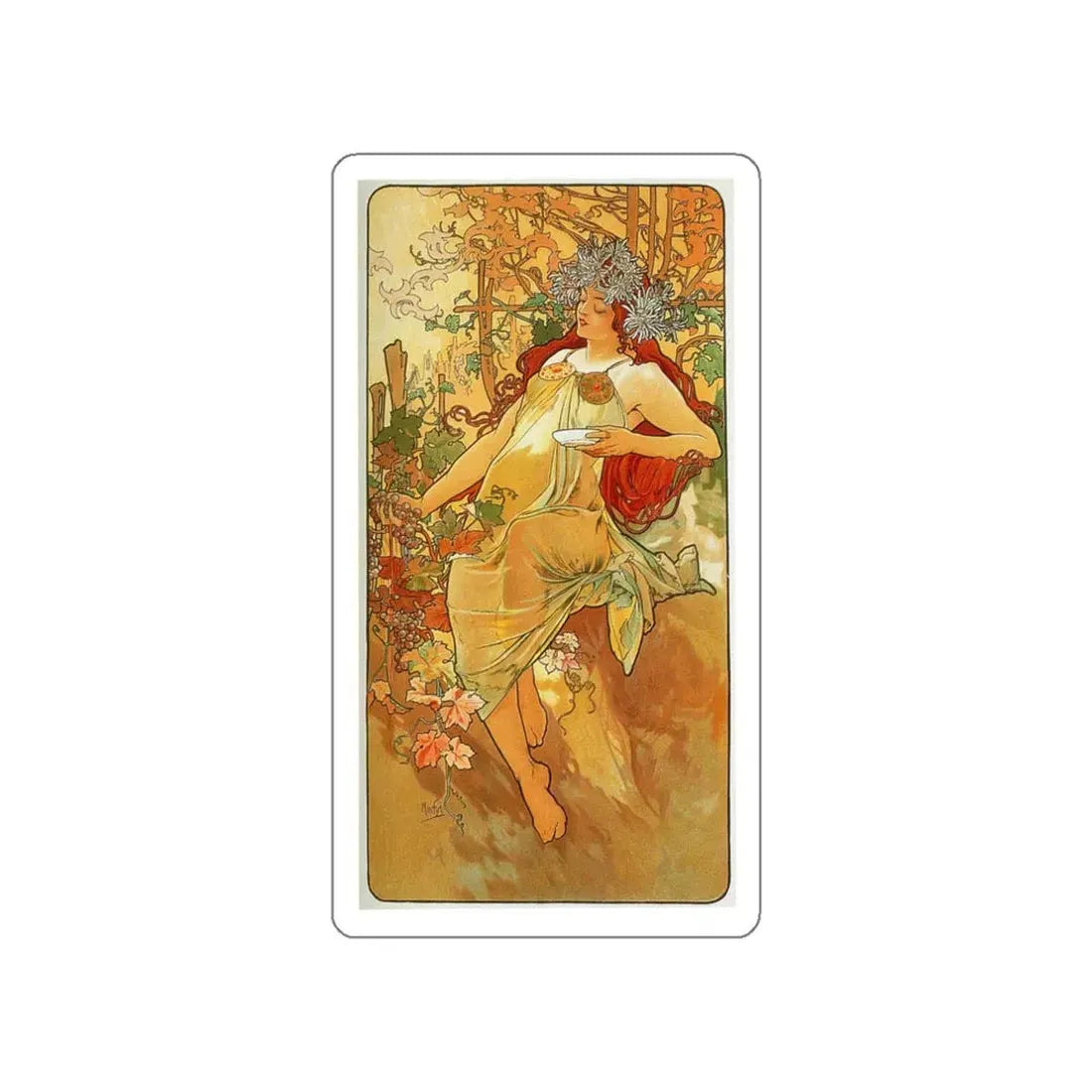 MUCHA, Alphonse Maria - 124 (Artwork) STICKER Vinyl Die-Cut Decal - The Sticker Space