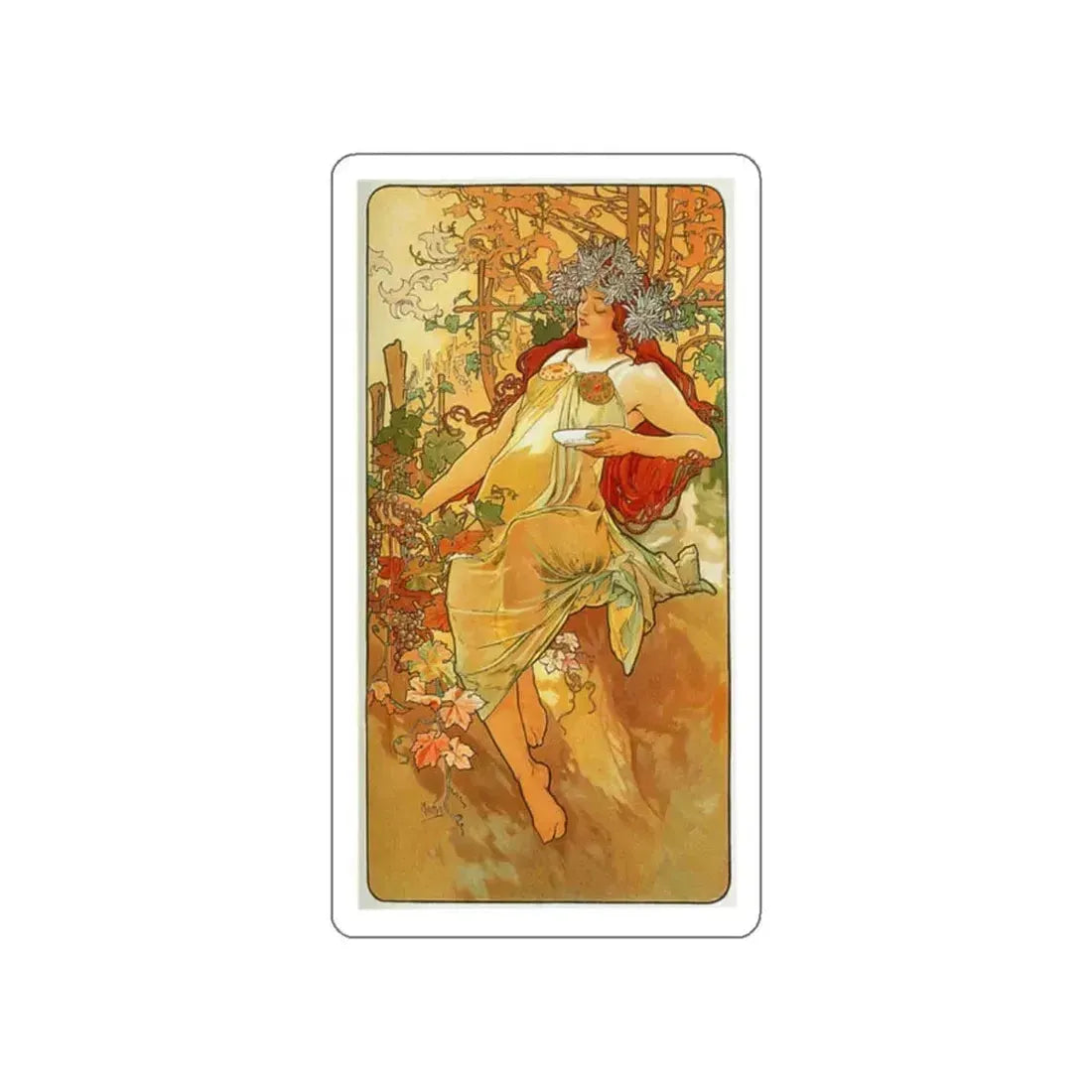 MUCHA, Alphonse Maria - 124 (Artwork) STICKER Vinyl Die-Cut Decal White Die-Cut 2 Inch - The Sticker Space