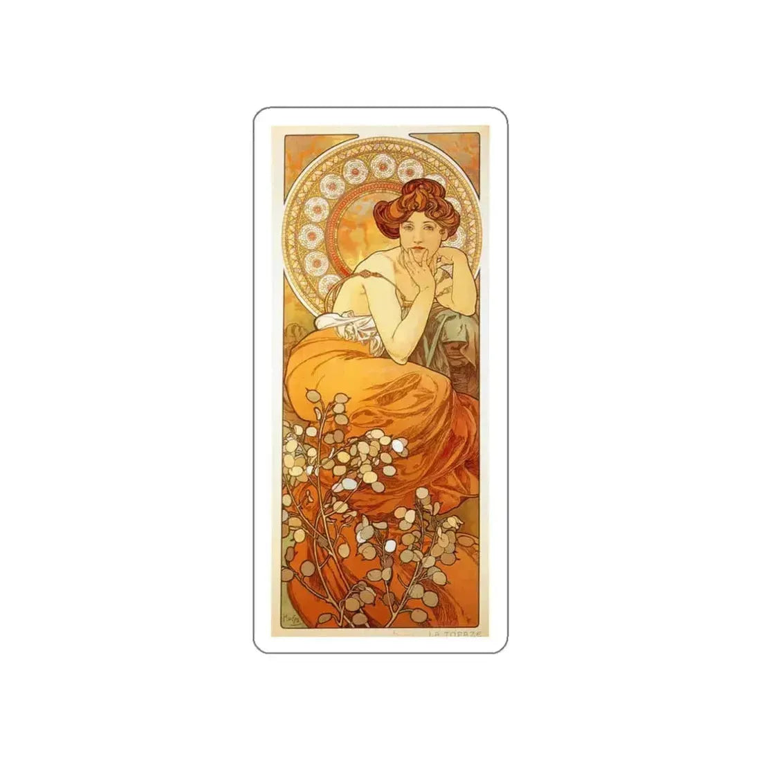 MUCHA, Alphonse Maria - 126 (Artwork) STICKER Vinyl Die-Cut Decal White Die-Cut 3 Inch - The Sticker Space