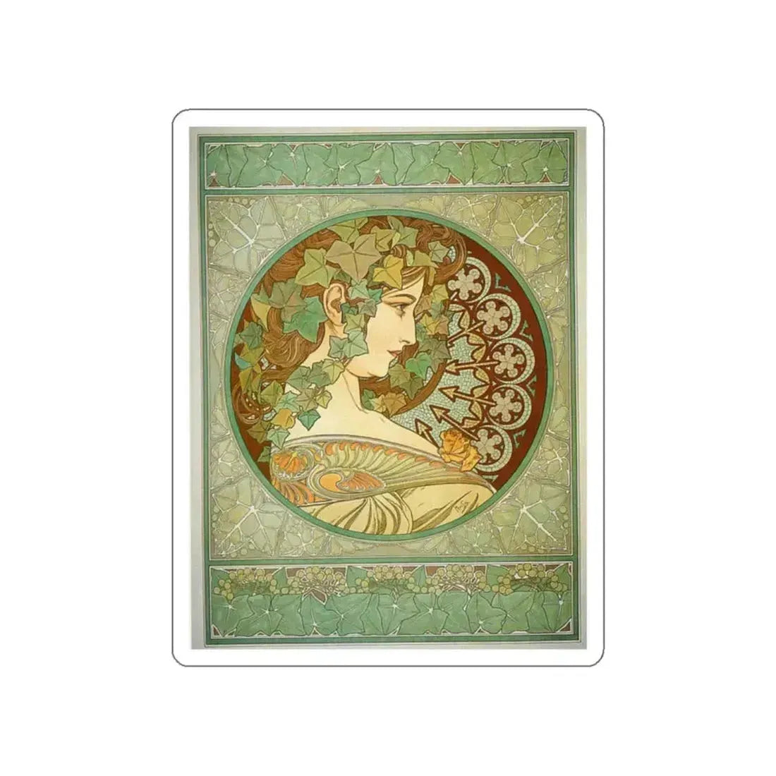 MUCHA, Alphonse Maria - 131 (Artwork) STICKER Vinyl Die-Cut Decal White Die-Cut 2 Inch - The Sticker Space