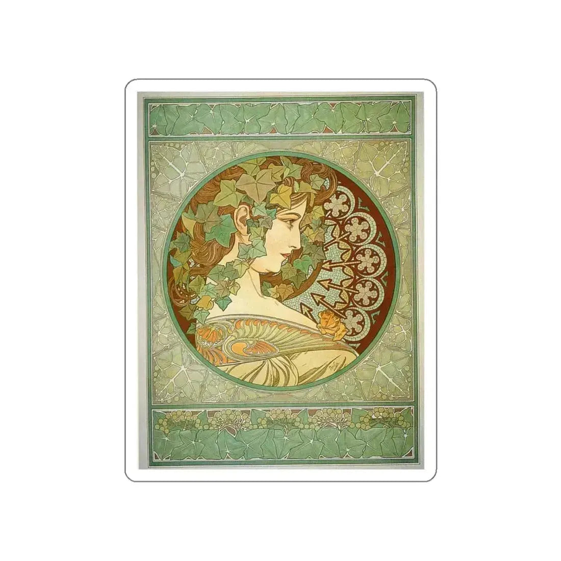 MUCHA, Alphonse Maria - 131 (Artwork) STICKER Vinyl Die-Cut Decal White Die-Cut 6 Inch - The Sticker Space